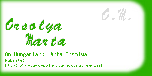 orsolya marta business card
